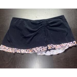 Profile by Gotten Black Printed Swim Skirt Bottoms Women's Size XL